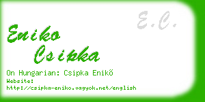 eniko csipka business card